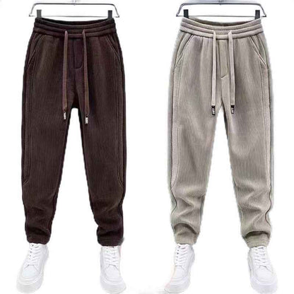 Winter Men's Fleece-lined Thick Corduroy Casual Pants