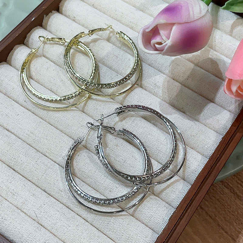 Simple Simple Bracelet Earrings Metal Cold Style Ring - DropOnline.co