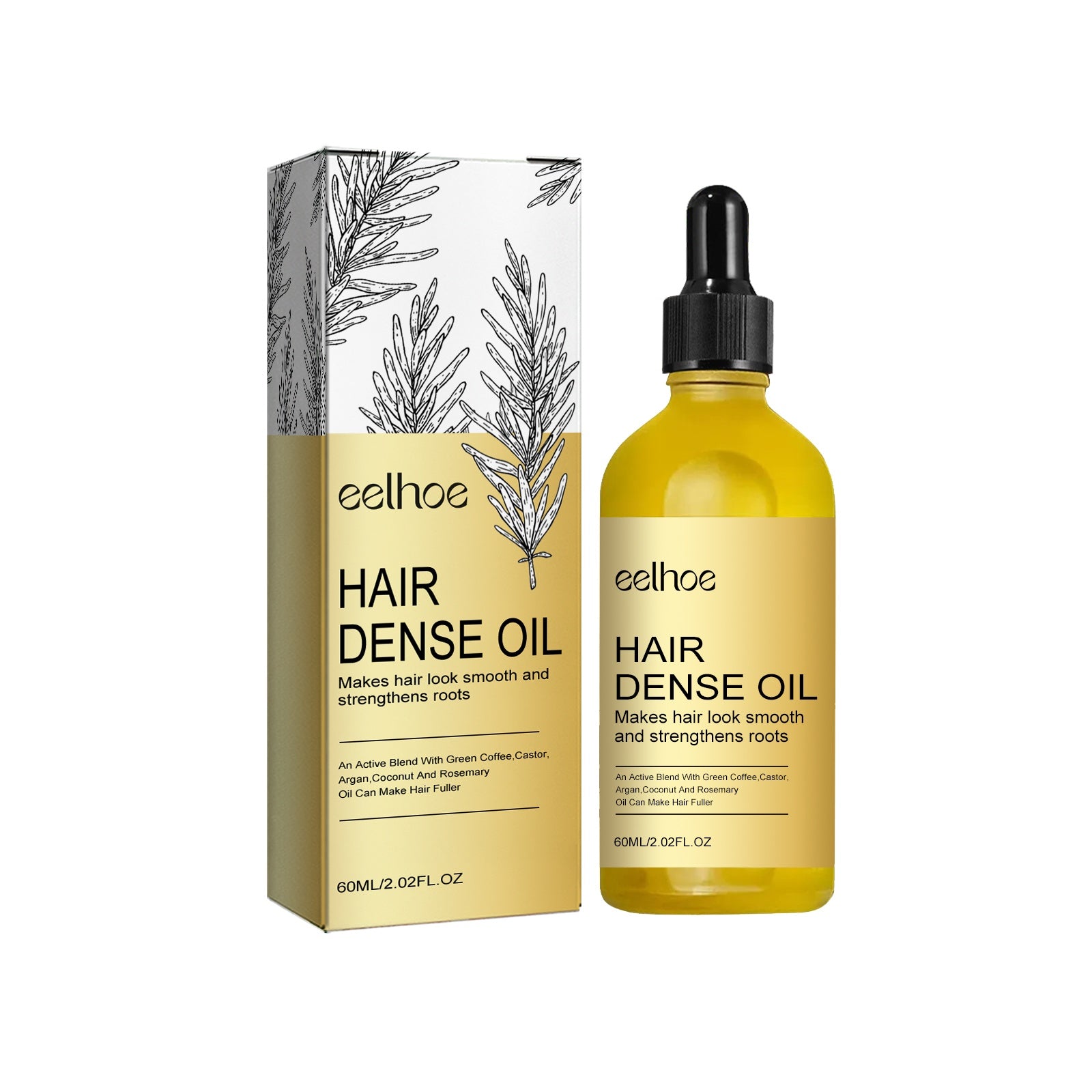 EELHOE Rosemary Hair Treatment Oil Scalp Cleansing Conditioning Volumizing Smoothing Repair Dry Frizzy Hair Conditioning Hair Treatment Oil - DropOnline.co