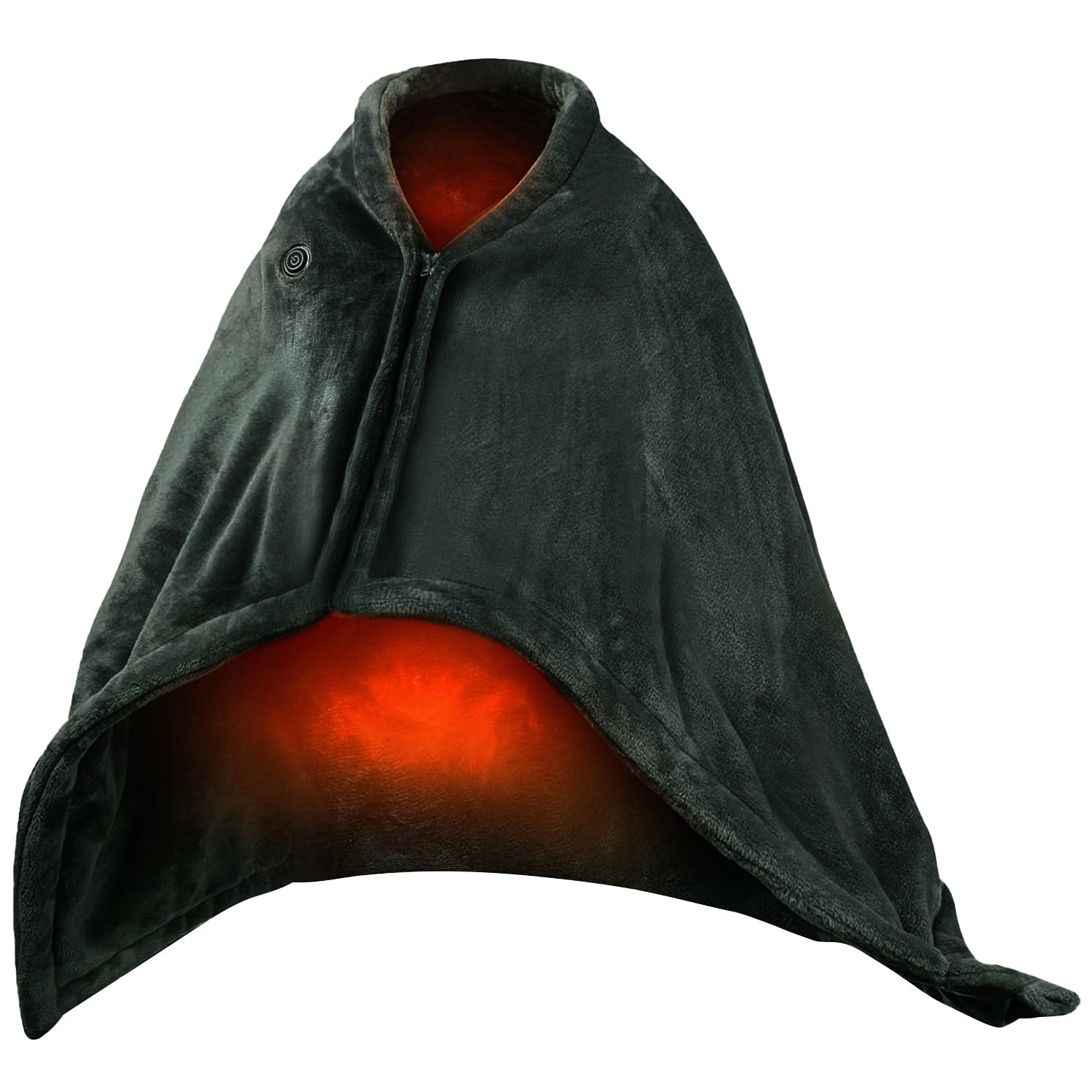 USB Heated Blanket Poncho - 59x31in Electric Heated Shawl Wrap with Zipper - DropOnline.co