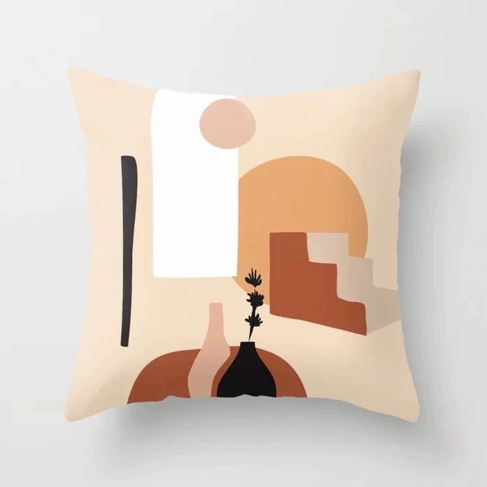 Abstract Geometric Portrait Pillowcase - Modern Art Home Sofa Cushion Pillow Cover - DropOnline.co