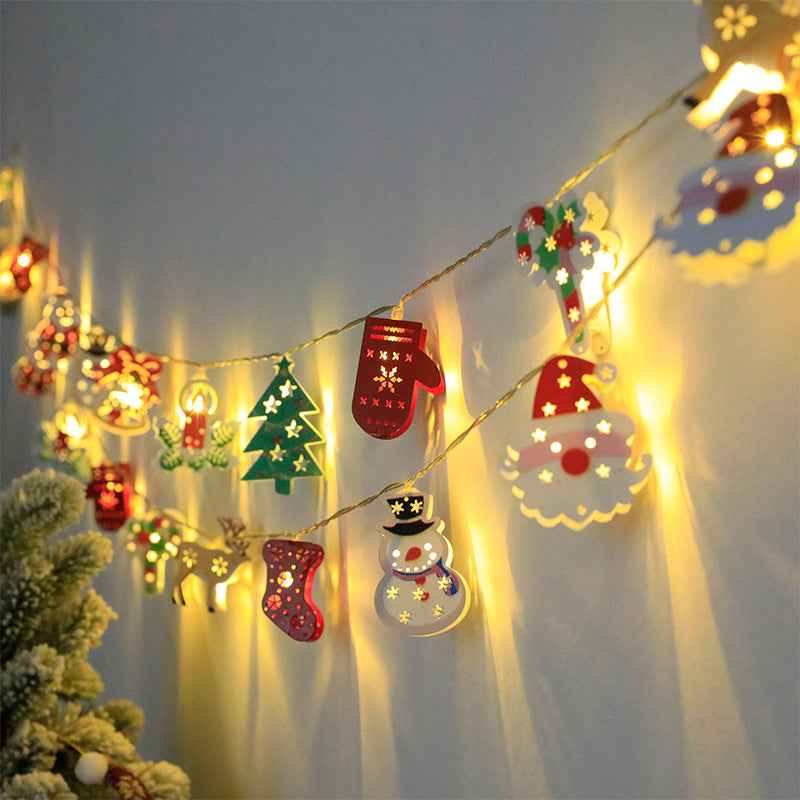 Christmas LED Character String Lights - Santa Claus Elk Snowman Ornament Decoration - DropOnline.co
