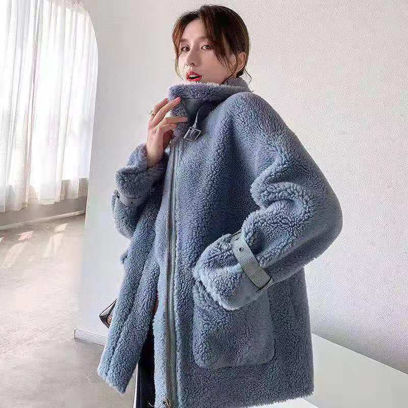 Long woolen coat one coat - DropOnline.co