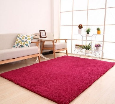 Living Room Rug Area Solid Carpet Fluffy Soft Home Decor White Plush Carpet Bedroom Carpet Kitchen Floor Mats White Rug Tapete - DropOnline.co