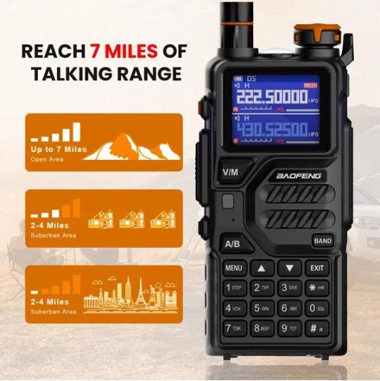 BAOFENG K5PLUS 10W Ham Radio Long Range  Upgraded Of UV-5R  Portable Handheld Walkie Talkies Long Distance, Two Way Radio With Copy Frequency, AM,USB-C Charging, NOAA Weather Receiver For Hunting, - DropOnline.co