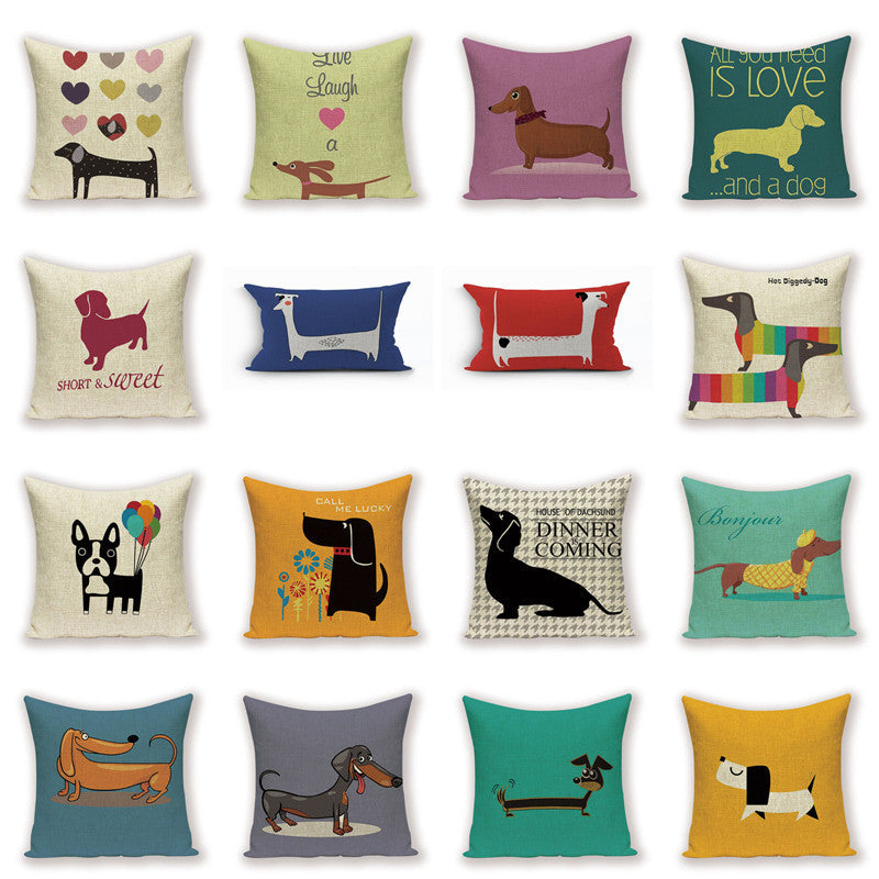 Dachshund Cushion Cover Fungus Sausage - DropOnline.co