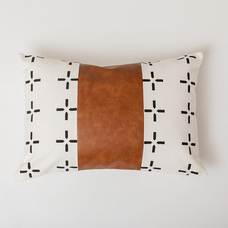 Light Luxury Bohemian Leather And Cotton Sofa Cushion Cover Car Pillow Cover - DropOnline.co