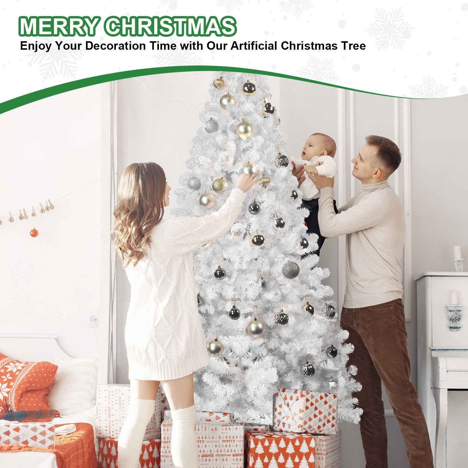 PVC Christmas Tree - Classic Green Artificial Tree, Multiple Sizes