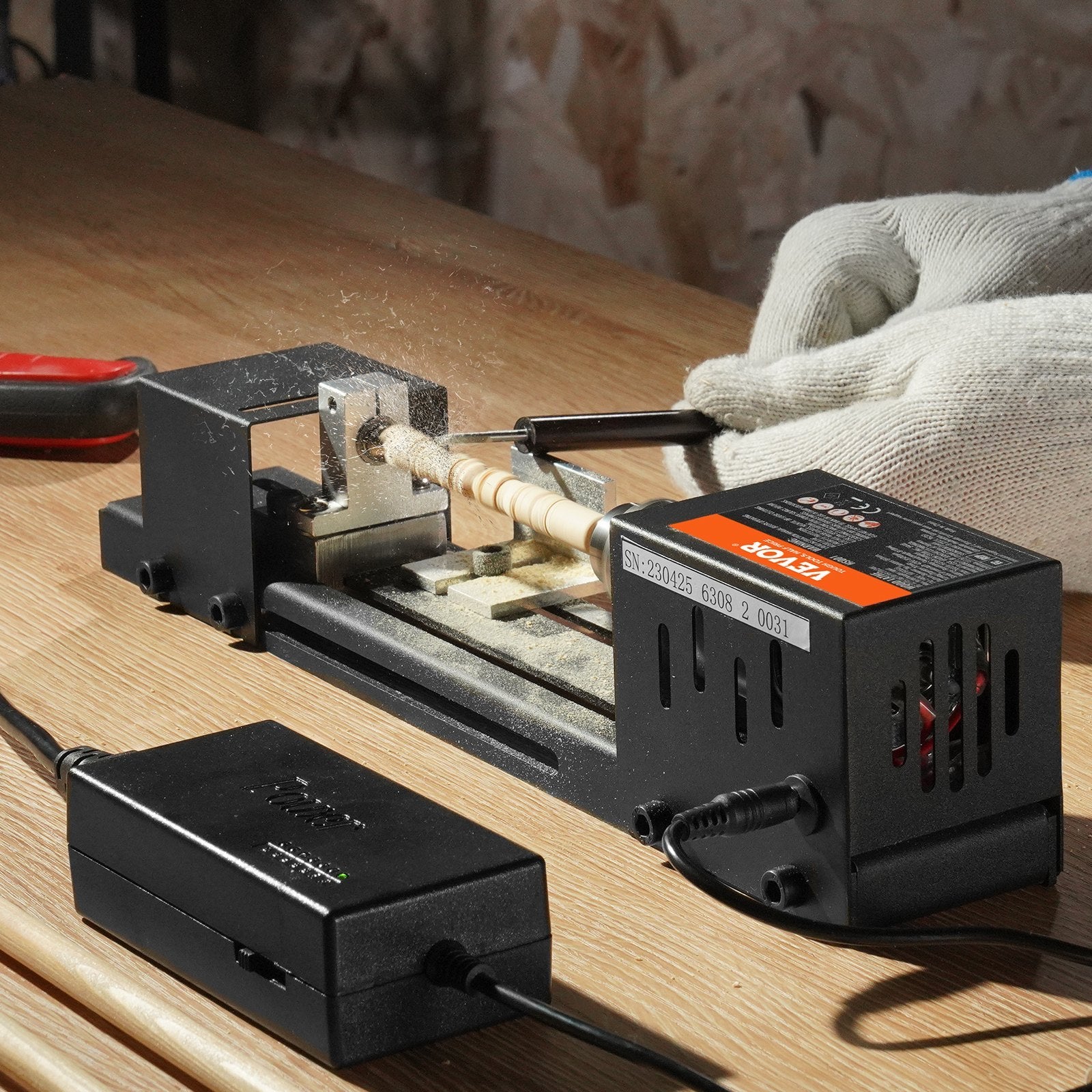 Mini Lathe Machine, 2.76 In X 6.3 In, 24VDC 96W Mini Wood Lathe Tools Milling Machine Accessories, - DropOnline.co