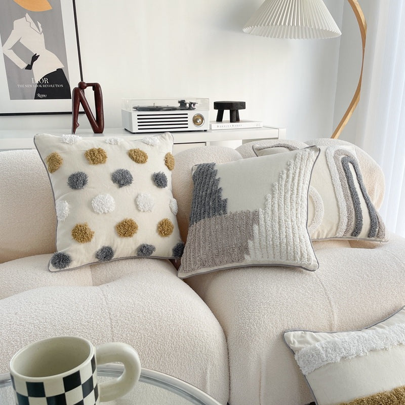 Cotton And Linen Bohemian Ins Style Pillow Sofa Living Room And Bedside Backrest Bay Window Tassel Cushion Cover - DropOnline.co