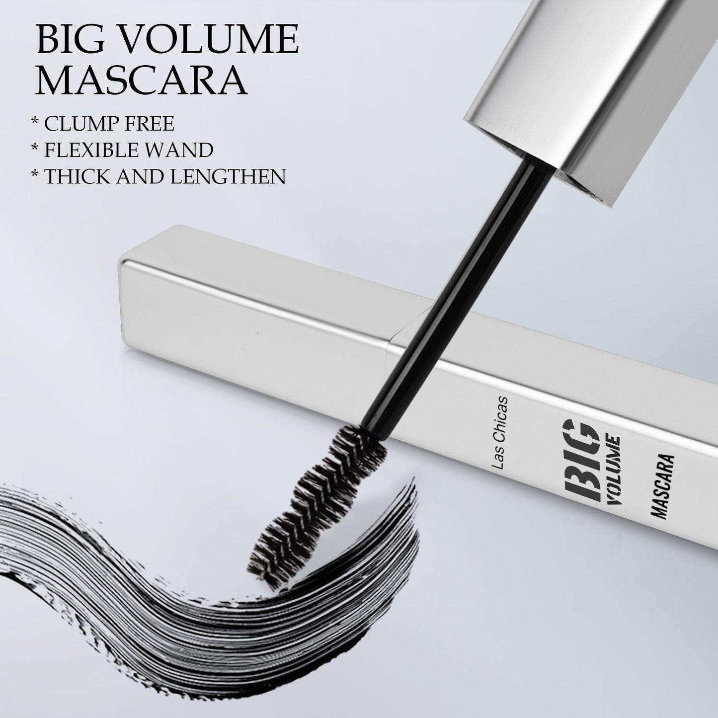 2pcs Las Chicas 12-hour Long-lasting Waterproof 10ml Ultra Volumizing Lengthening Clump-free Oil-proof Black Mascara - DropOnline.co