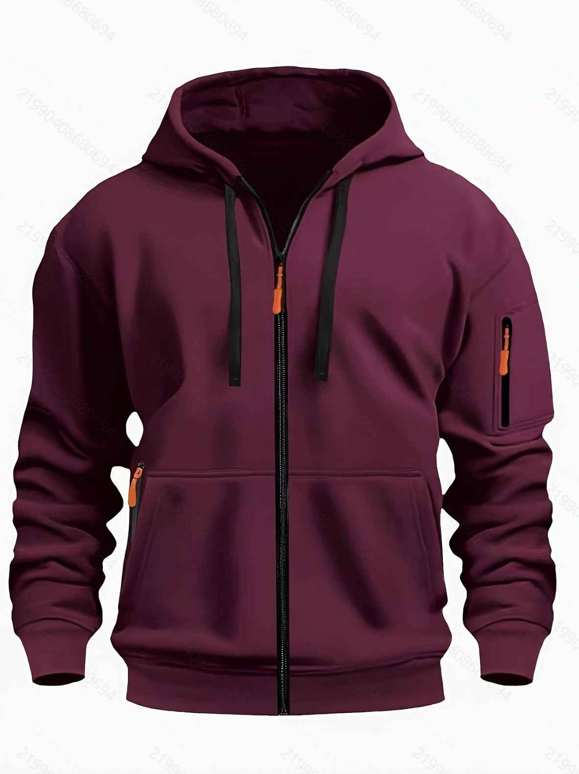 Men's Zipper Hooded Sweatshirt - Sports Casual Cardigan Jacket
