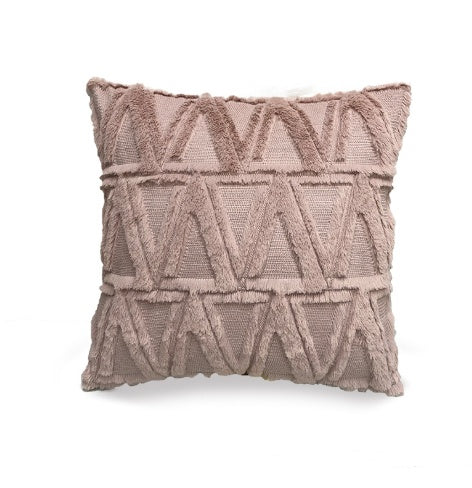 Plush Solid Color Sofa Pillowcase Living Room Cushion - DropOnline.co