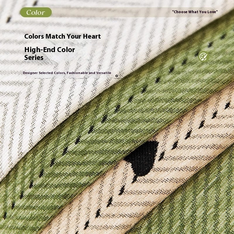 Chenille Straight-row Leather Sofa Cushion - DropOnline.co