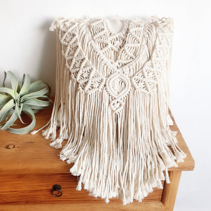 Hand-Woven Cotton Rope Tassel Cushion Pillowcase - DropOnline.co