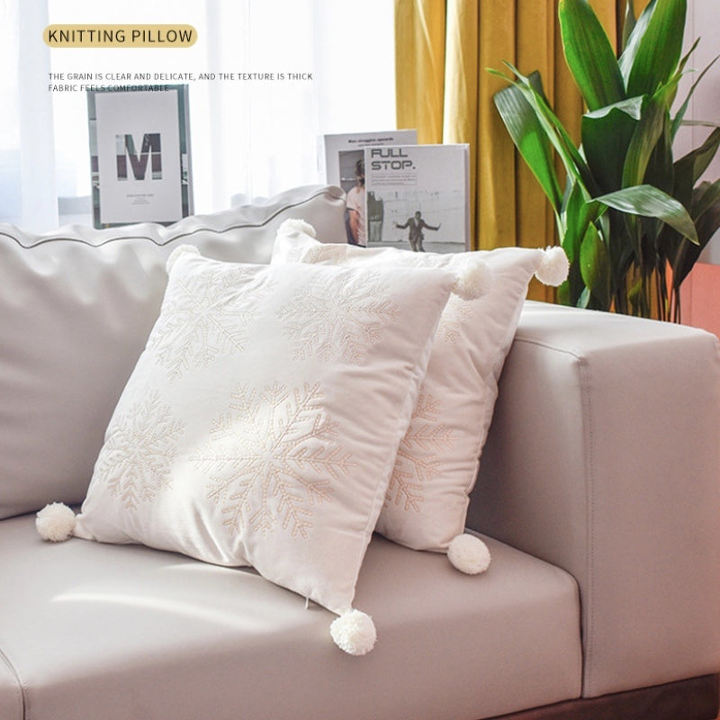 Christmas Tree Deer Cushion Cover Bedroom Pillow - DropOnline.co