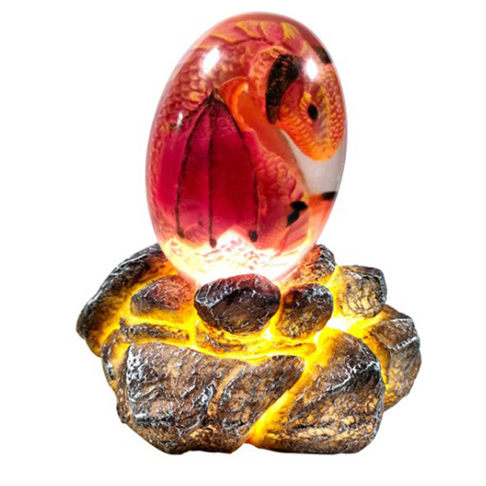 LED Lava Dragon Egg Ornamental Decor Dinosaur Egg Statue Resin Dragon Egg Crystal Minerale Gemstone Reiki Home Decor - DropOnline.co