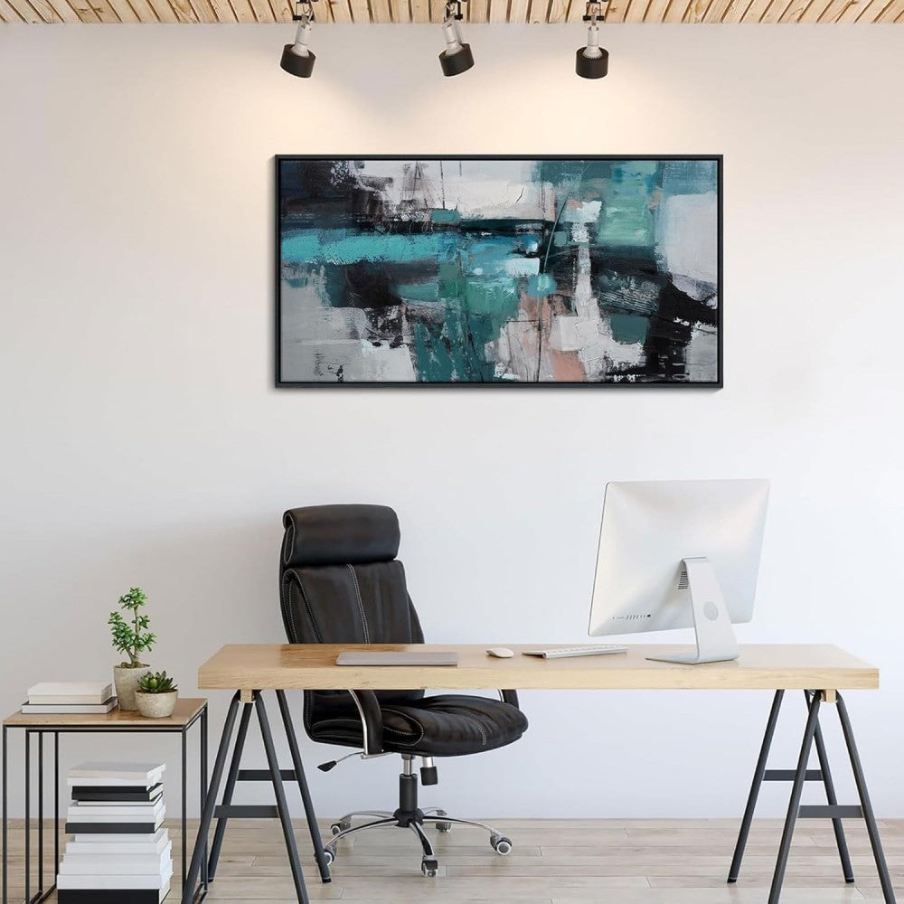 Bright Wall Art Picture Handmade Oil Painting Abstract Texture Canvas Poster Large Mural Decor Living Room Bedroom Porch Hotel - DropOnline.co