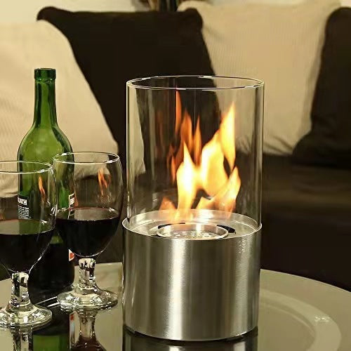 Tabletop Fire Pit Concrete Rubbing Alcohol Indoor Fire Bowl Mini Fireplace Outdoor Decor Portable Table Top Chiminea Meditation Isopropyl - DropOnline.co