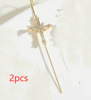 Glistening Ear Wrap Crawler Zircon Earrings Piercing Earrings Premium Earrings - DropOnline.co