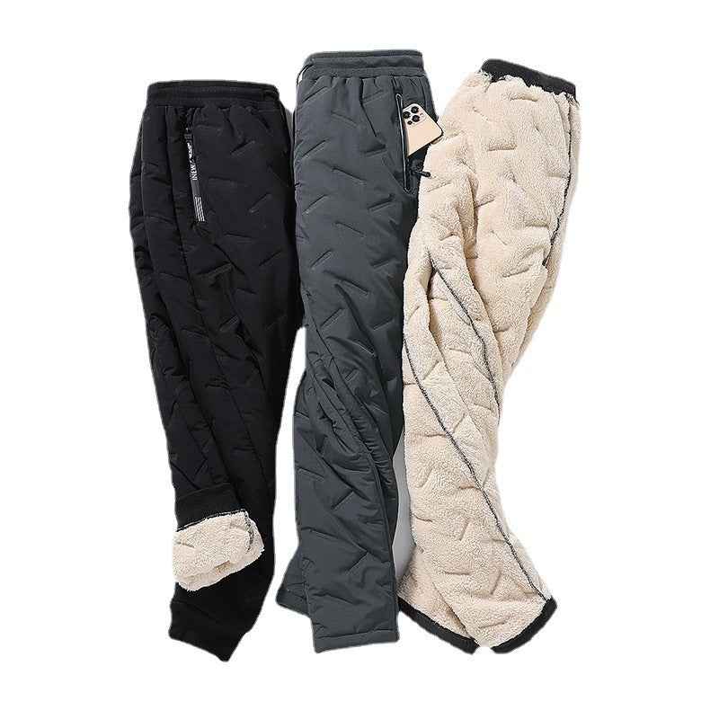 Men's Padded Cotton Trousers with Cashmere - Warm Winter Pants