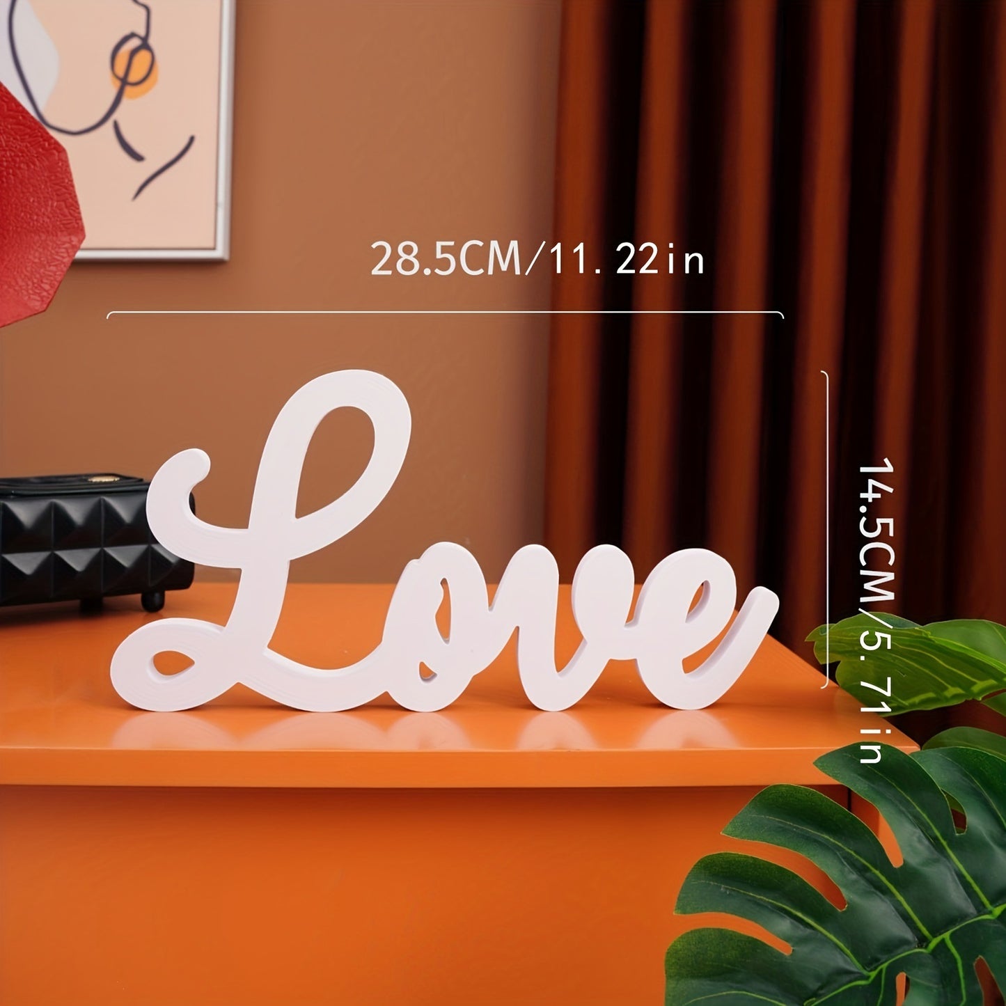 HOME LOVE Letter White Art Decoration - Modern PVC Wall Ornaments for Living Room Decor - DropOnline.co