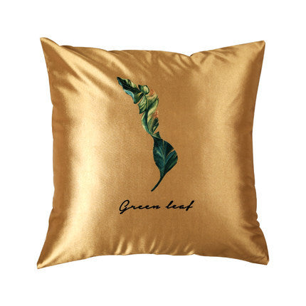 Modern rainforest bird green leaf print cushion cover - DropOnline.co