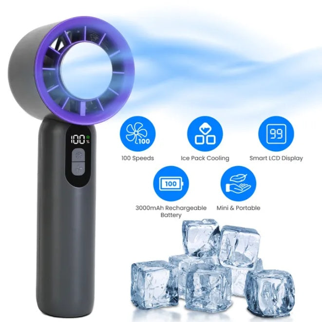 Speed Handheld Fan With Ice Cooler High Speed Turbo - DropOnline.co