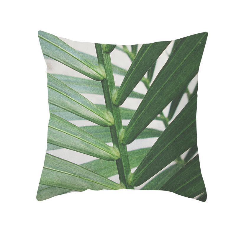 Light Tropical Plants Home Decor Peach Skin Fleece Pillowcase - DropOnline.co