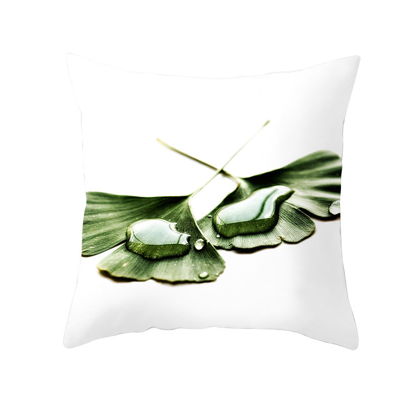 Light Tropical Plants Home Decor Peach Skin Fleece Pillowcase - DropOnline.co