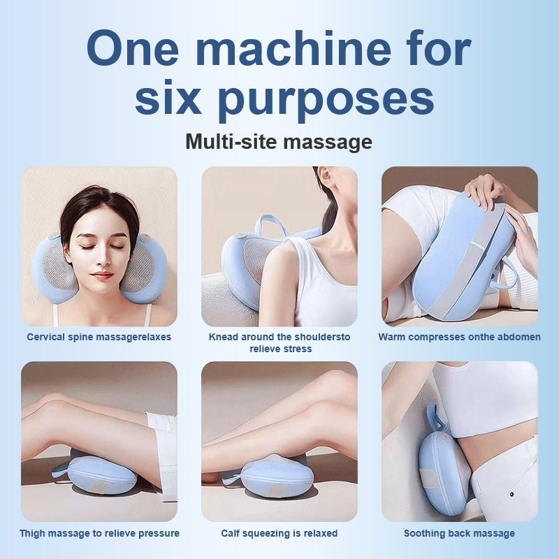 Massage The Back And Neck With Heated, Kneading Deep Tissue Massage Pillows - DropOnline.co