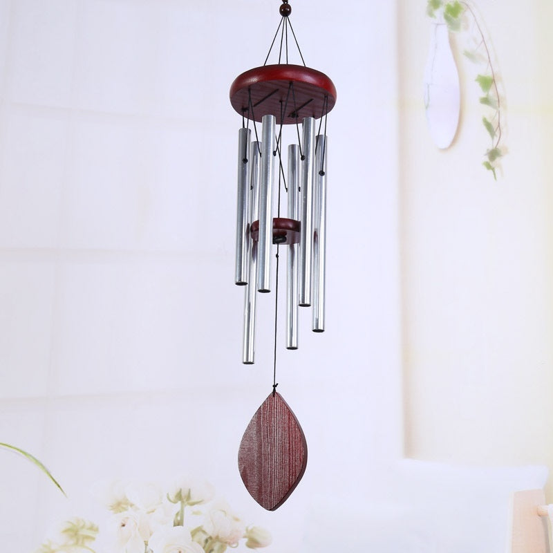 Classic Solid Wood Metal Multi-tube Wind Chimes Home Decoration - DropOnline.co