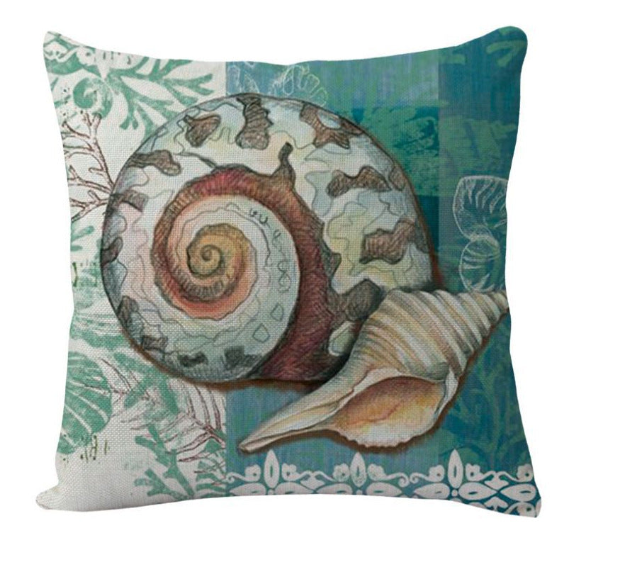 Cushion Covers Sea Turtle Printed Throw Pillow Cases For Home Decor Sofa Chair Seat - DropOnline.co