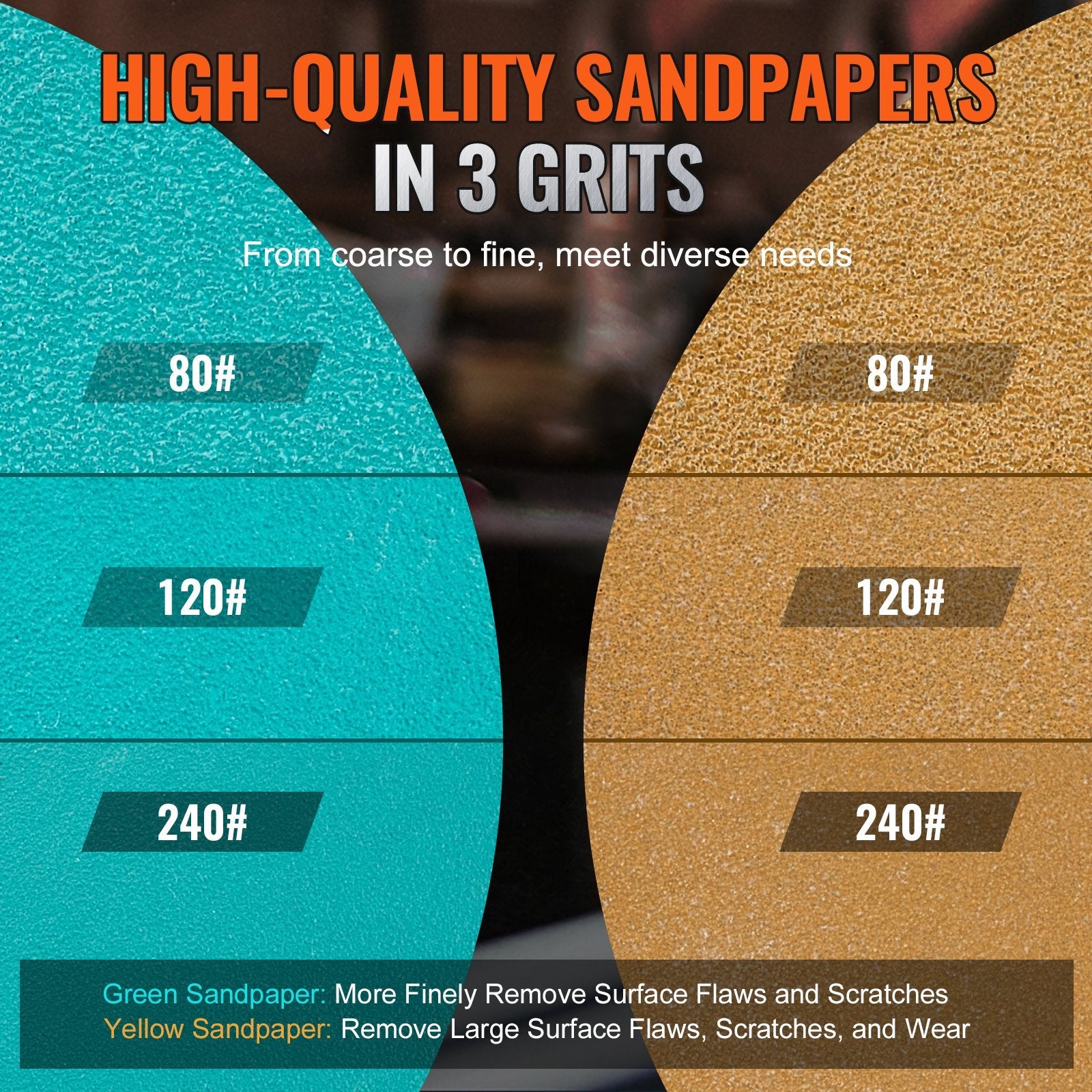 58PCS Air Powered Sander Kit With Sandpapers, Wool Pad, Wavy Sponges - DropOnline.co