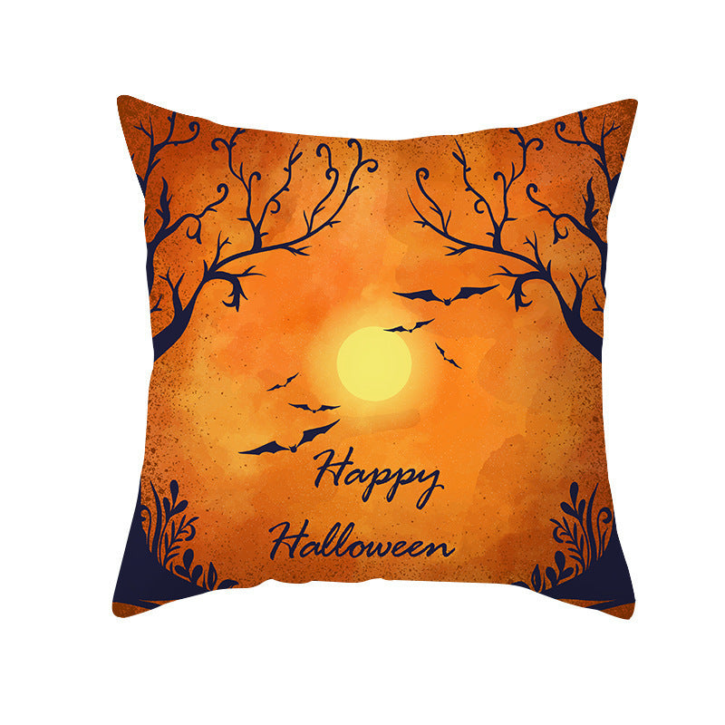 Halloween Pumpkin Letter Fleece Cushion Cover - DropOnline.co