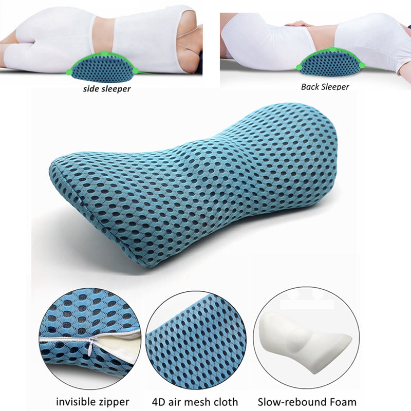 Lumbar Support Pillow For Side Sleepers Pregnancy Relieve Hip Coccyx Sciatica Pain Machine Chair Back Cushion Waist Car Seat - DropOnline.co