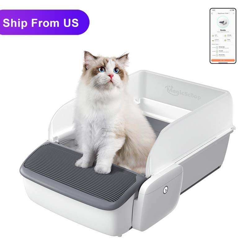 Automatic Cat Litter Box Self-cleaning Open Smart Cat Litter Box Cat Products - DropOnline.co