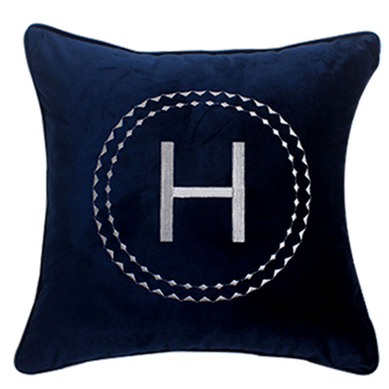Dutch Velvet Embroidery Pillow Cover Series American Model Room Bedside Cushion - DropOnline.co