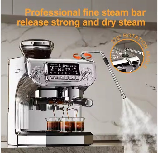 Cappuccino Express Espresso Coffee Machine With Steam Wand - DropOnline.co