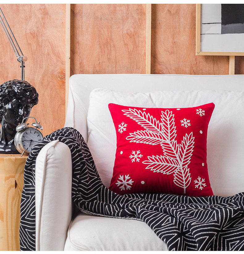 Christmas Pillowcase Towel Embroidery Cushion Cover Decoration - DropOnline.co