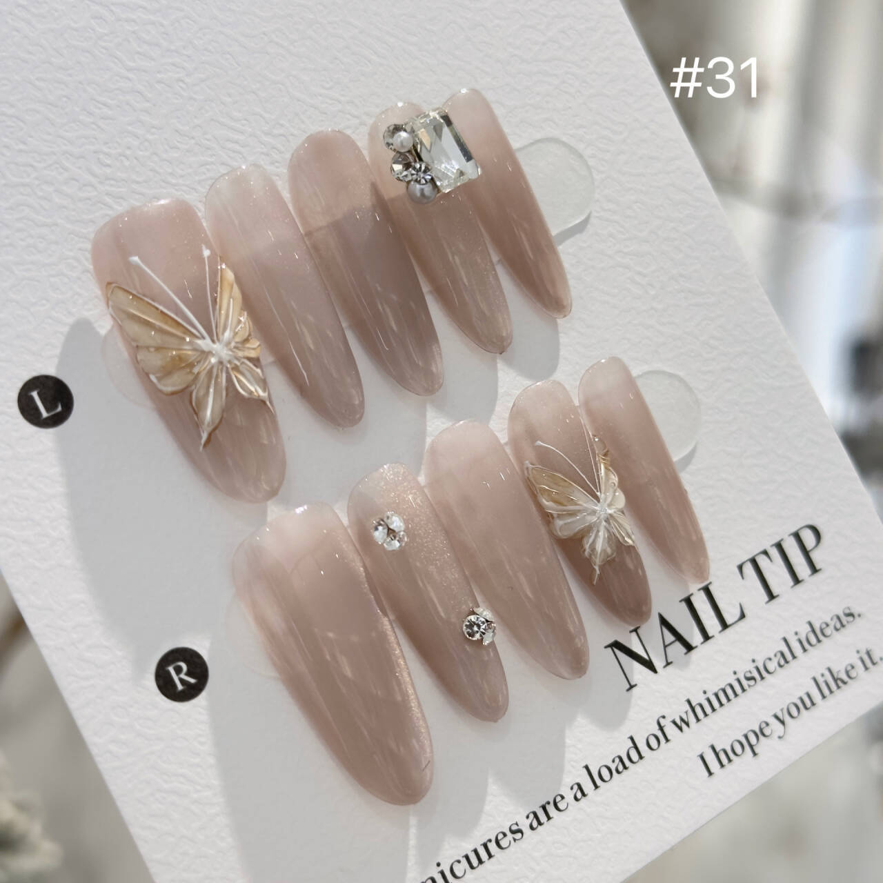 Handmade Long Ice-transparent Hand-painted Three-dimensional Butterfly - DropOnline.co