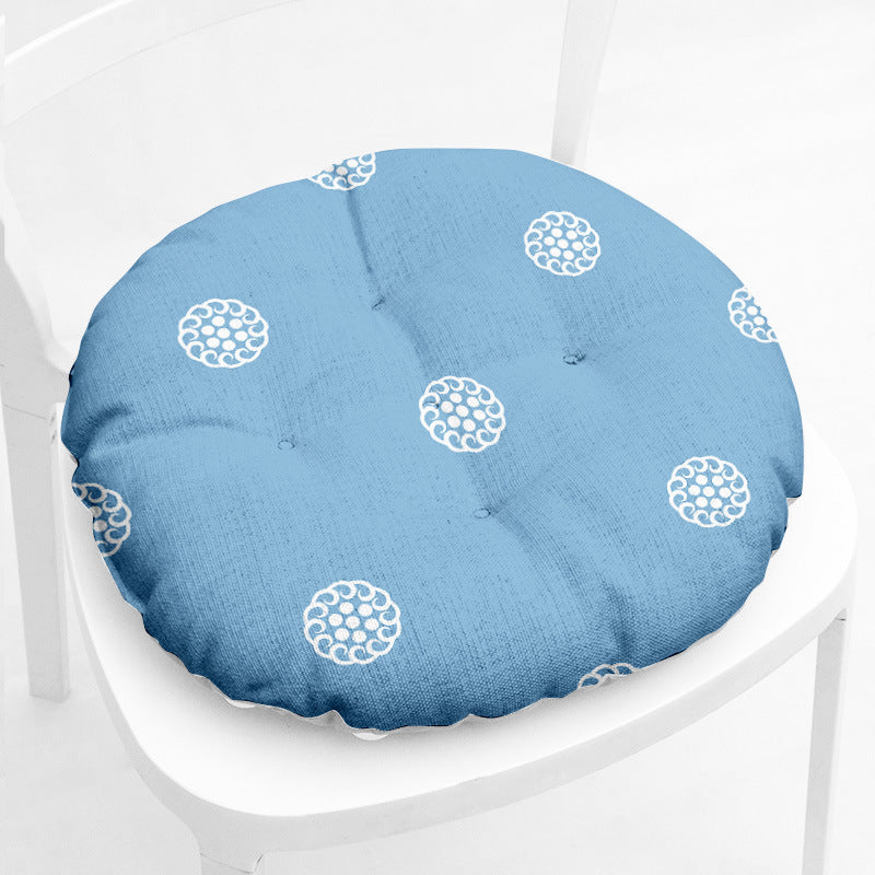 Home Round Square Chair Cushion Cotton Linen - DropOnline.co