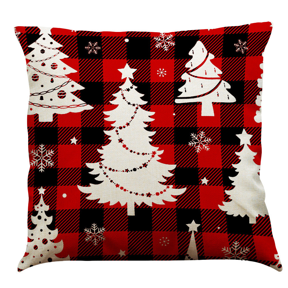 Christmas Cotton Linen Sofa Car Cushion Pillowcase - DropOnline.co