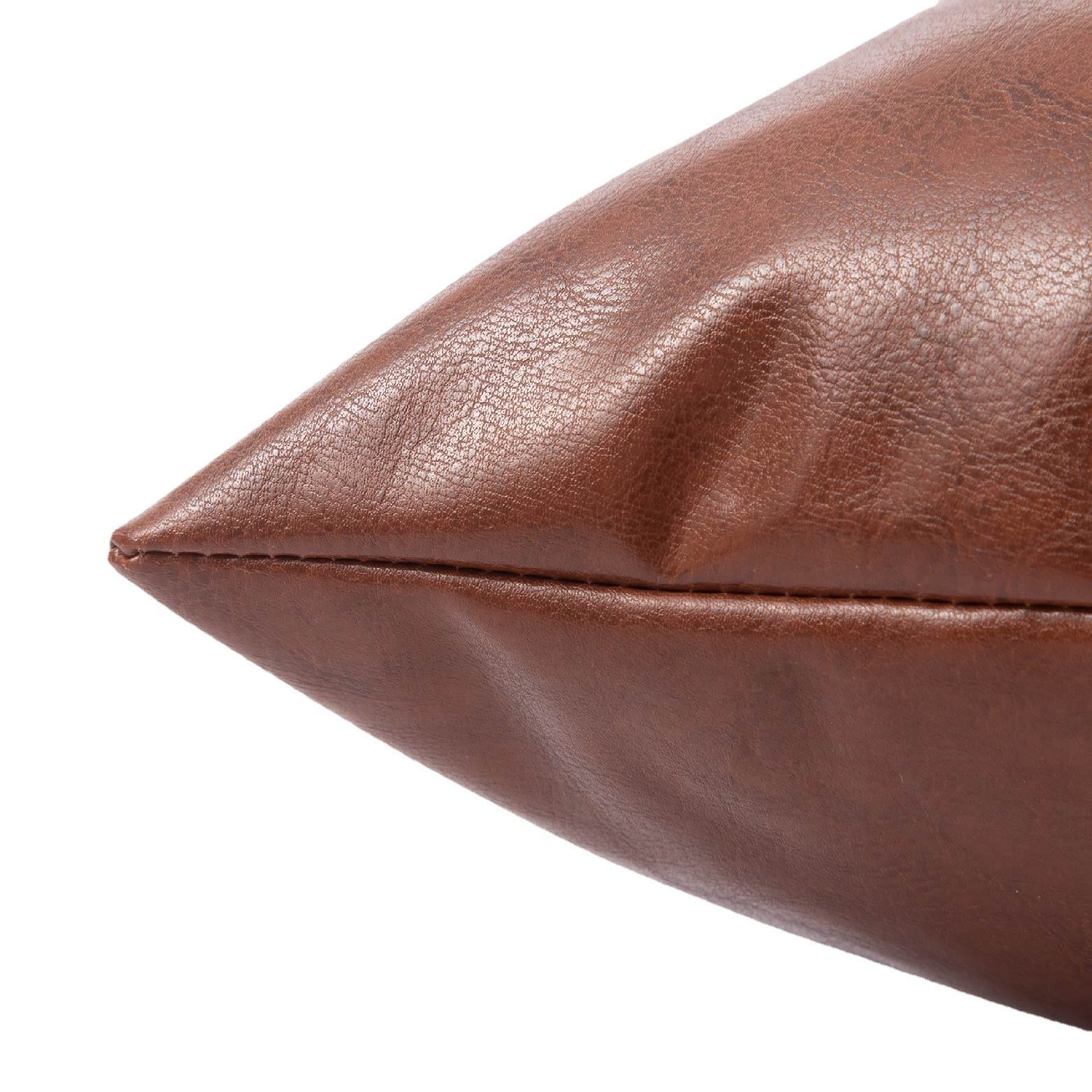 Leather Pillowcase Cushion Sofa Cushion Pillow Cover - DropOnline.co