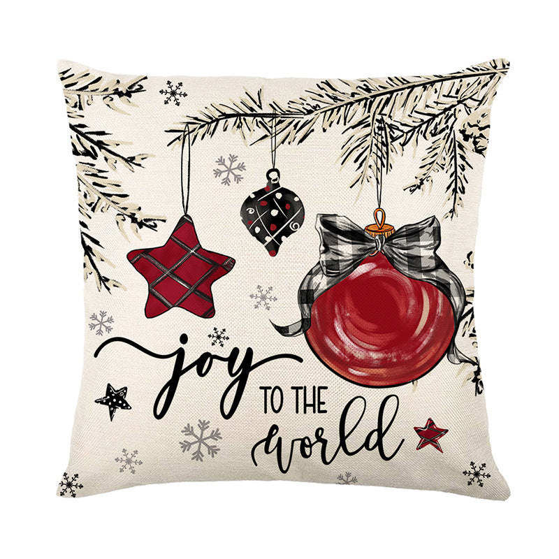 Christmas Cushion Cover Pillowcase Merry Christmas Decor For Home 2024 Xmas Ornament Happy NewYear Gift - DropOnline.co