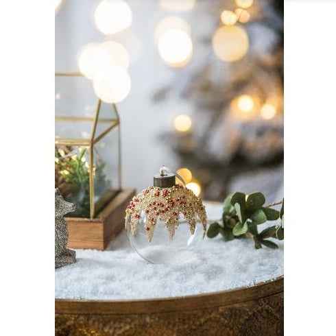 D3 Christmas Ball Ornaments - Glass Decorative Hanging Balls Set of 12 - DropOnline.co