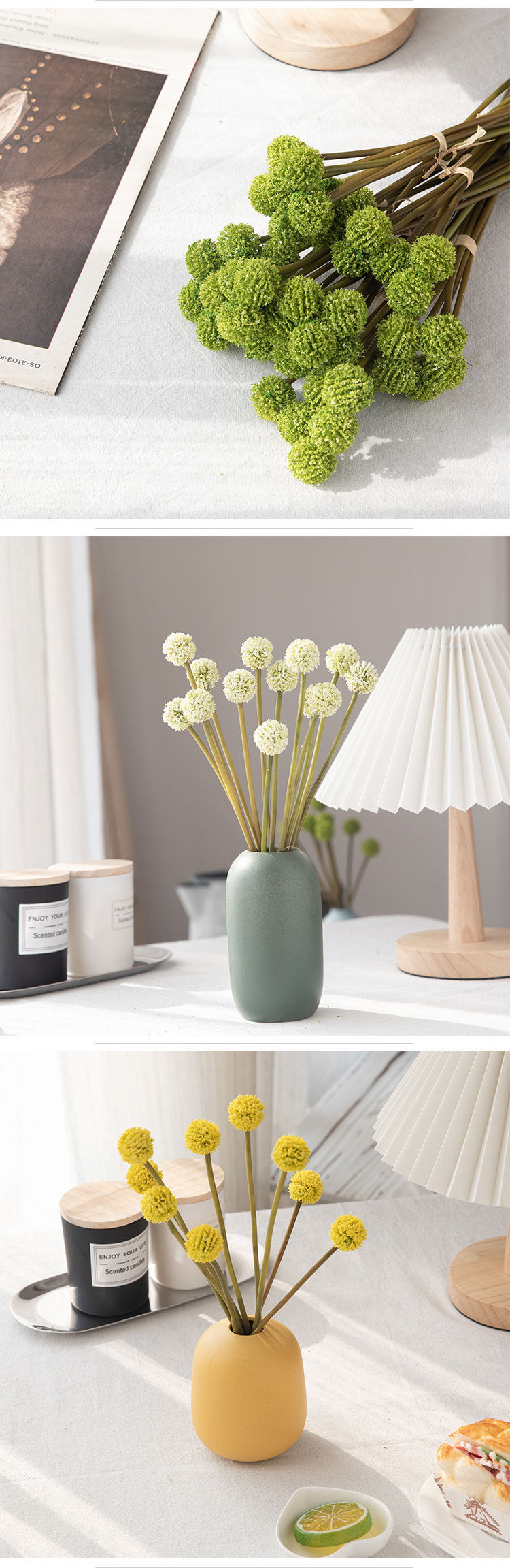 Foam Fruit Artificial Flower Bouquet - 6-Head 25cm Decorative Floral Arrangement for Home - DropOnline.co