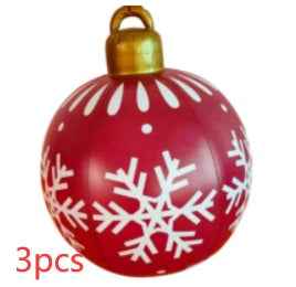 Giant Inflatable Christmas Ball 60cm - PVC Outdoor Ornament Decoration for Tree & Yard - DropOnline.co