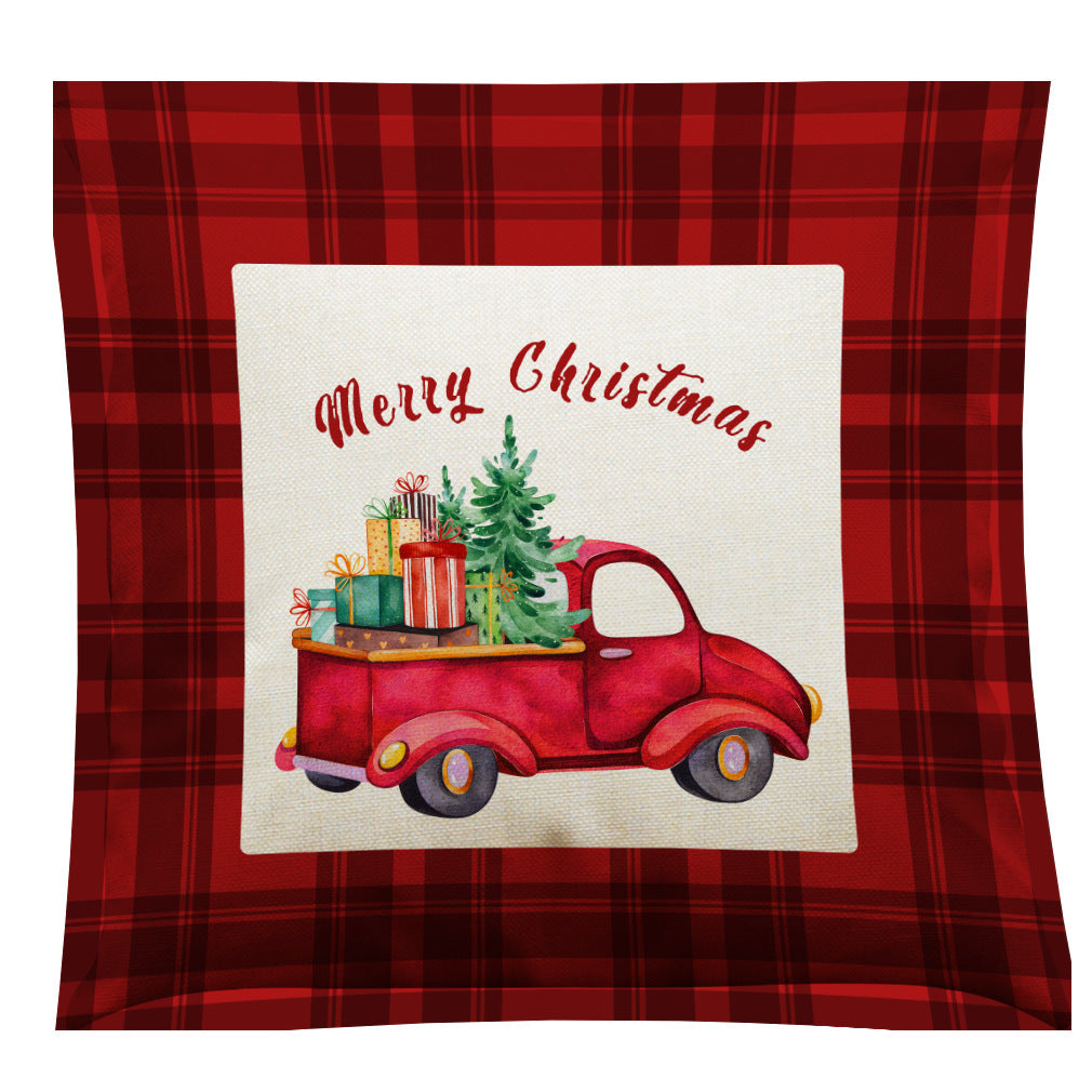 Christmas Cotton Linen Sofa Car Cushion Pillowcase - DropOnline.co