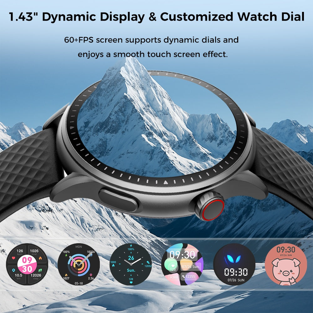 2025 New 1.43-inch Disc Smart Watch Fitness Tracker - DropOnline.co